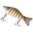 3D Eyes Lifelike Fishing Lure Swimbait with Treble Hooks 7 Jointed Sections