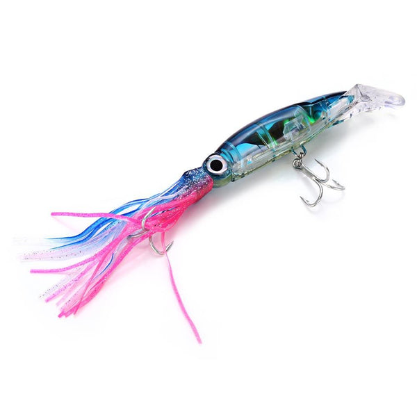 6pcs 14cm Trolling Minnow Fishing Lure Bionic Squid Bait 40g