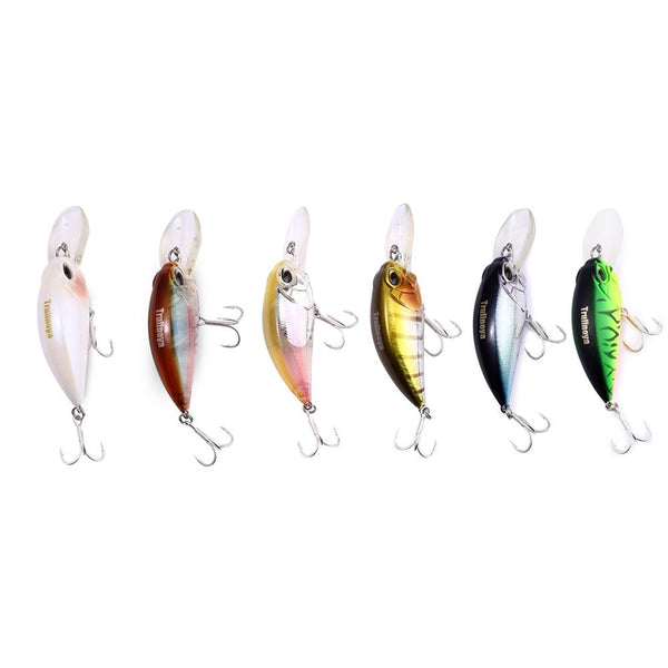 DW32 60mm Trulinoya Hard Fishing Lure Crank Artificial Baits with Hook Fishing Gear