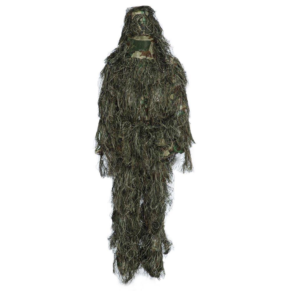 Camouflage Jungle Hunting Ghillie Suit Set Woodland Sniper Birdwatching Poncho