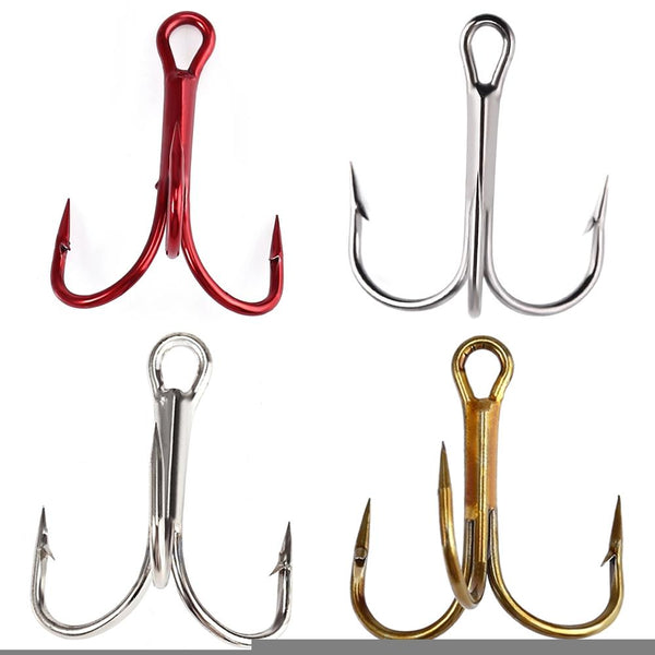 100 Pcs Lures Fishing Treble Hooks