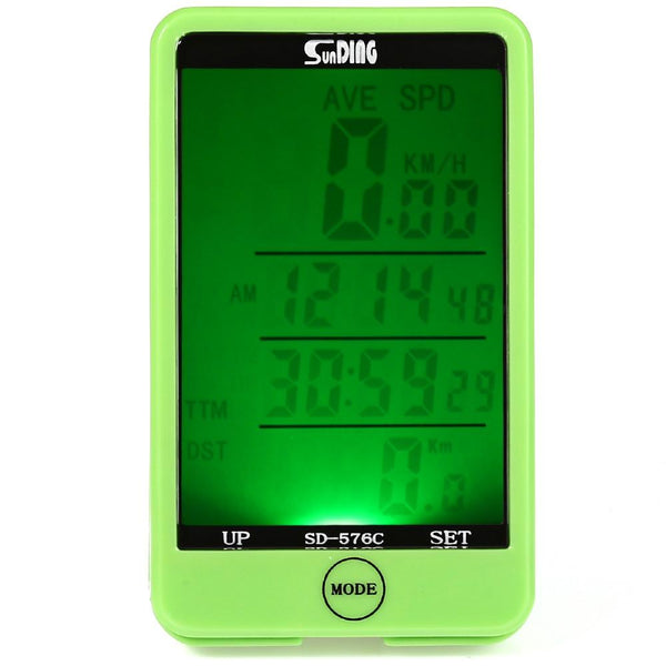 SunDing SD - 576C Water Resistant Touch Screen Wireless Bike Computer Speedometer with LCD Backlight