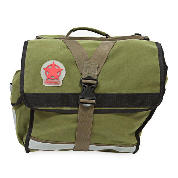 Roswheel Durable 2 in 1 Water Repellent Bicycle Rear Pannier Bag with Reflective Stripe