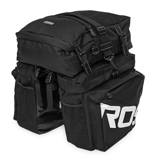 Roswheel 37L Water Resistant Durable 3 in 1 Bicycle Rear Pannier Bag