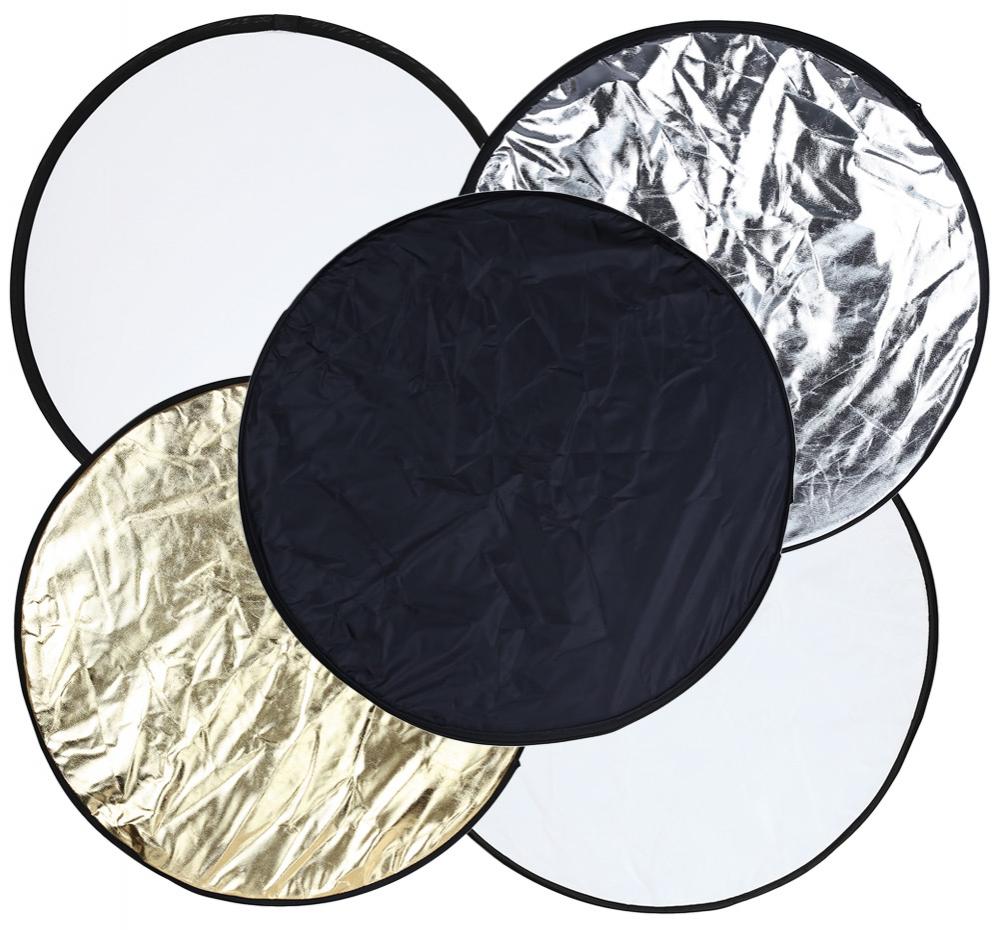 43 inch 5 in 1 Collapsible Portable Round Multi-disc Photography Lighting Reflector
