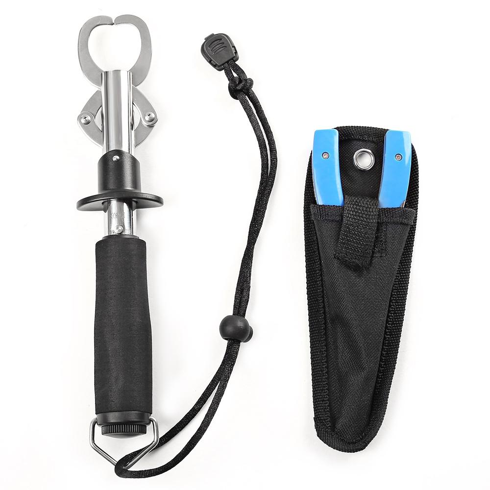 Stainless Steel Fishing Lip Grabber Gripper Aluminum Alloy Fishing Pliers Set