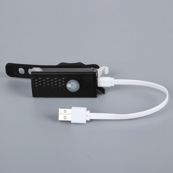 Water Resistant Rechargeable Mountain Bike Front Light with USB Changer for Night Cycling