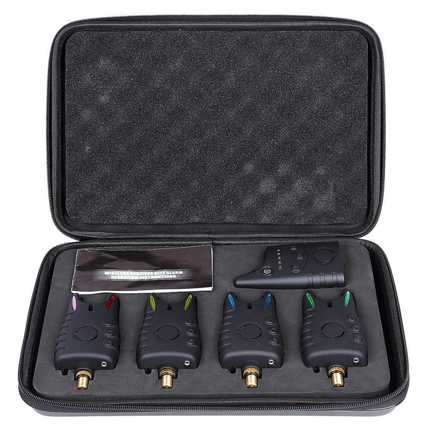 JY - 57 1 to 4 Wireless Fishing Alarm Set Bite Alerters Receiver Angling Tackle