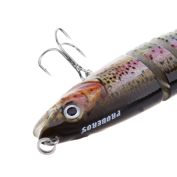 HS - 006 Minnow 8 Sections Artificial Fishing Bait Bionic Lure with Hook