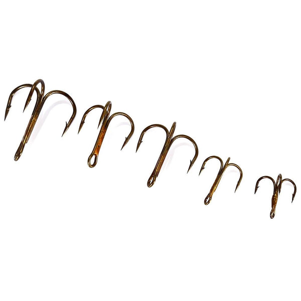 Proberos 50pcs Number 2 / 4 / 6 / 8 / 10 Fishing Treble Hook with Box
