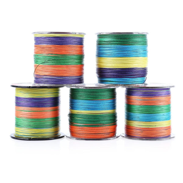PROBEROS 500M Durable Colorful PE 4 Strands Multifilament Braided Fishing Line Angling Accessory