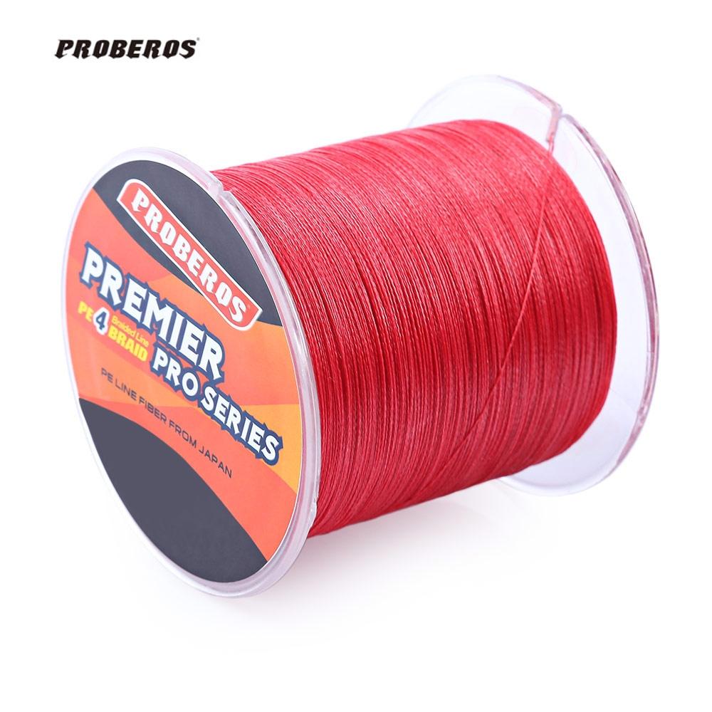 PROBEROS 500M Durable Colorful PE 4 Strands Monofilament Braided Fishing Line Angling Accessory