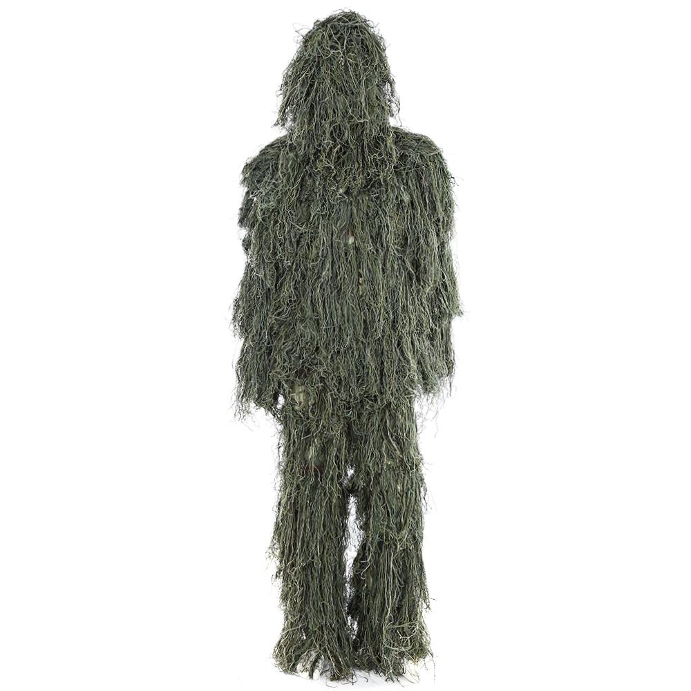 Camouflage Jungle Hunting Ghillie Suit Set Woodland Sniper Birdwatching Poncho
