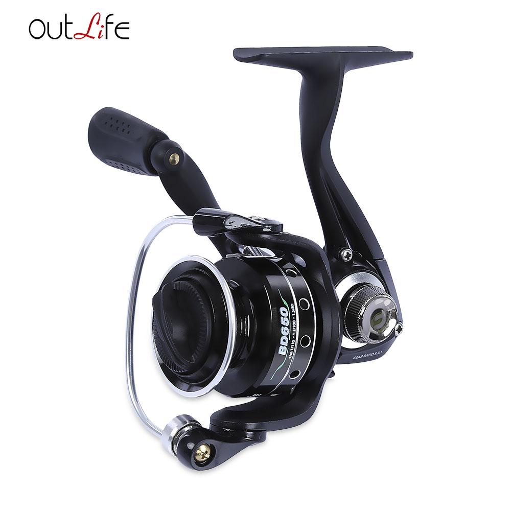 Outlife 5 + 1 Ball Bearing Metal Spool Spinning Fishing Reel