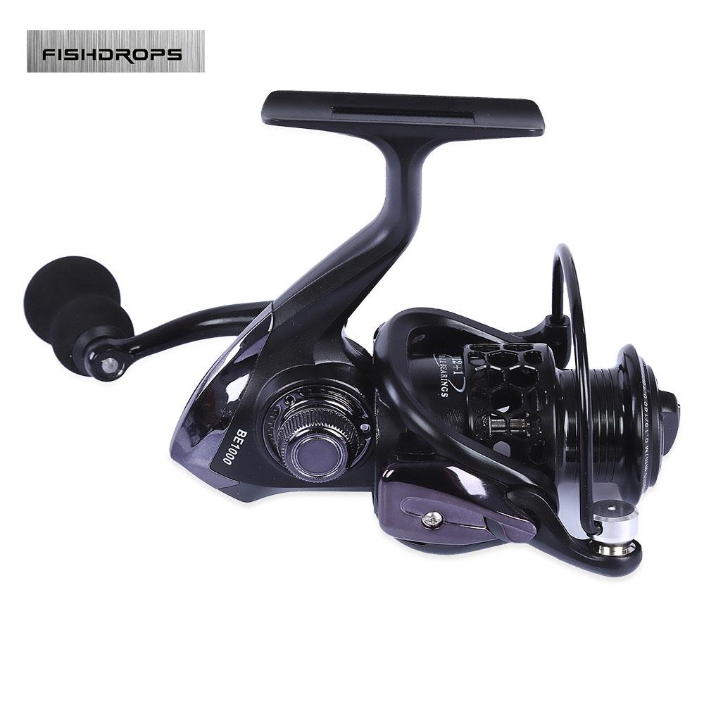 FISHDROPS Hollow-out Spinning Reel Fishing Tackle Lure with Exchangeable Handle