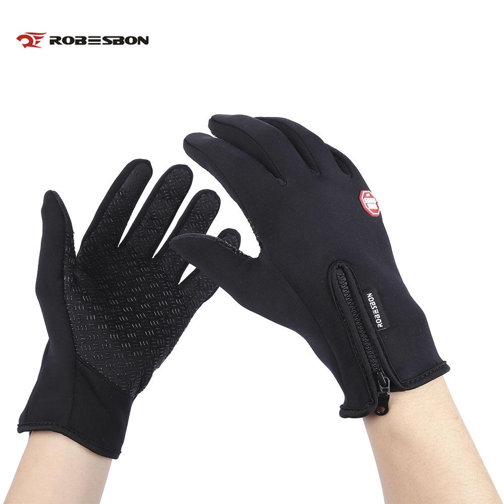 Robesbon Paired Unisex Outdoor Bicycle Screen Warm Riding Gloves
