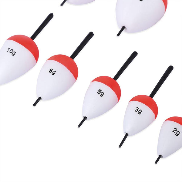 LEO 14pcs / Set Fishing Bobber with Stick Polystyrene Fish Float