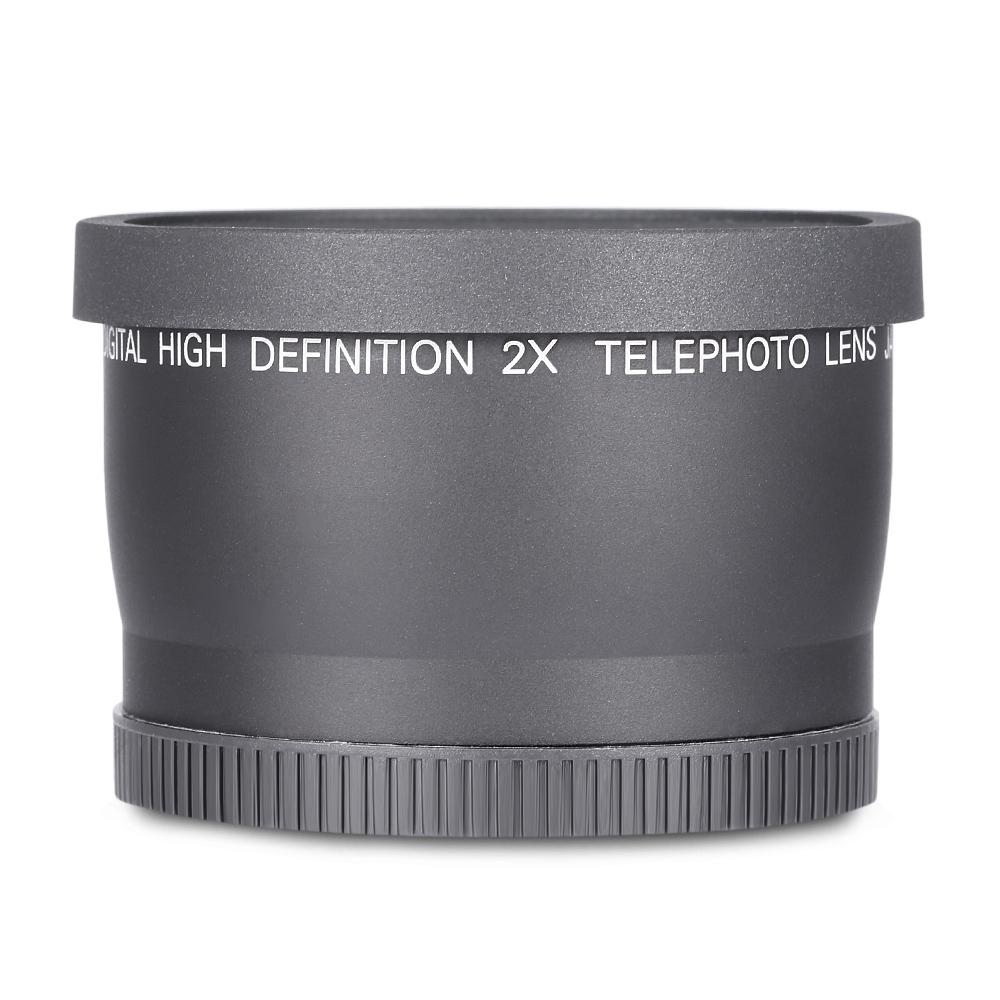 Digital High Definition 58MM 2X Teleconverter Telephoto Lens for DSLR Camera