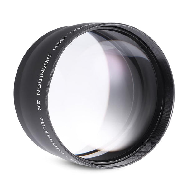 Digital High Definition 58MM 2X Teleconverter Telephoto Lens for DSLR Camera