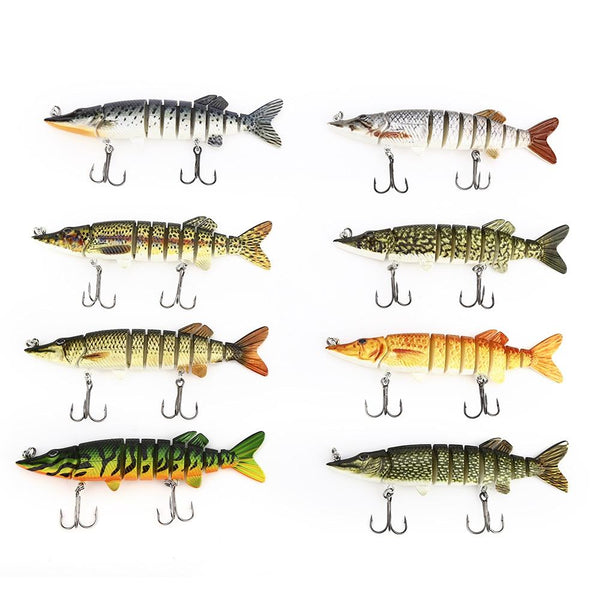 Proberos Outdoor Artificial 9 Sections Pike Fishing Lure