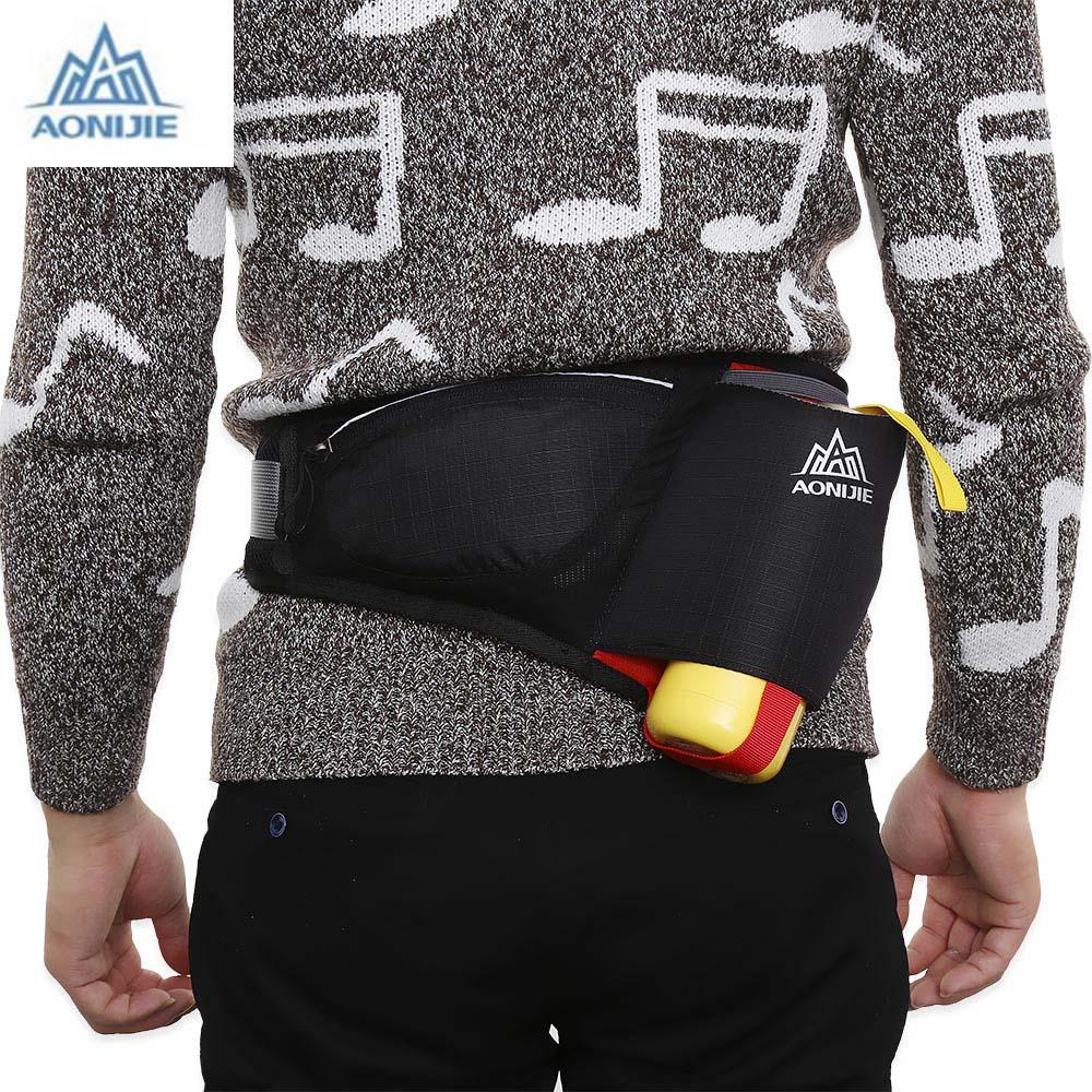 Unisex Running Waist Bag with Water Bottle Holder