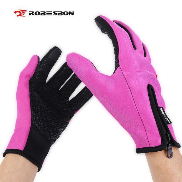 Robesbon Paired Unisex Outdoor Bicycle Screen Warm Riding Gloves