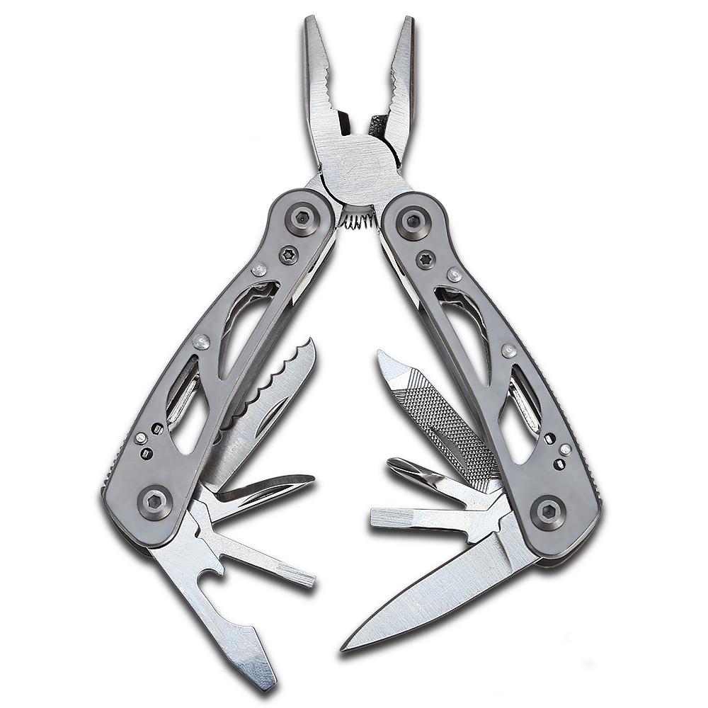 S Mini Pliers 9 in 1 Multifunctional Outdoor Camping Toolkit with Nylon Sheath