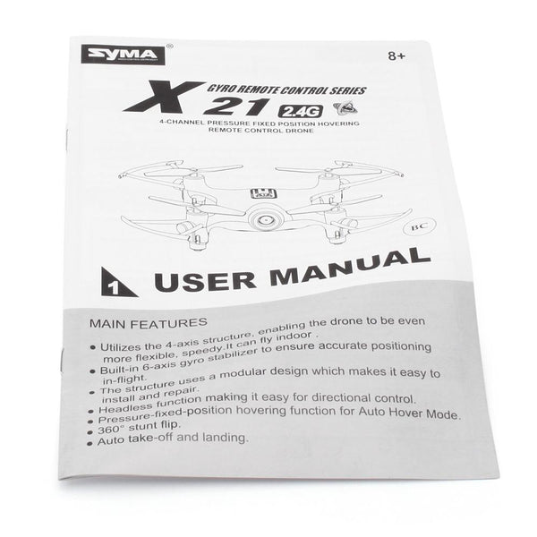 SYMA X21 Mini RC Drone RTF 2.4GHz 4CH 6-axis Gyro / Altitude Hold / 360-degree Rotation