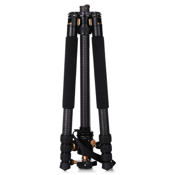 QZSD Q968C 1.75m Carbon Fiber 4 Section Camera Tripod Unipod