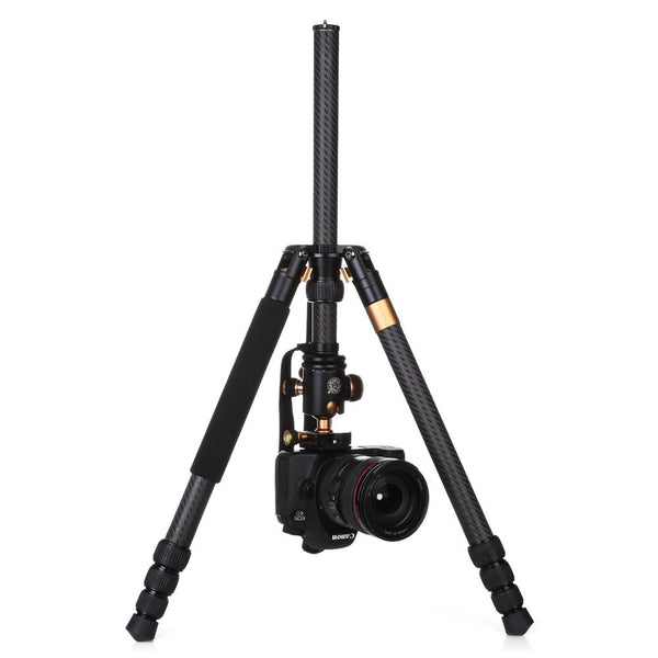 QZSD Q968C 1.75m Carbon Fiber 4 Section Camera Tripod Unipod