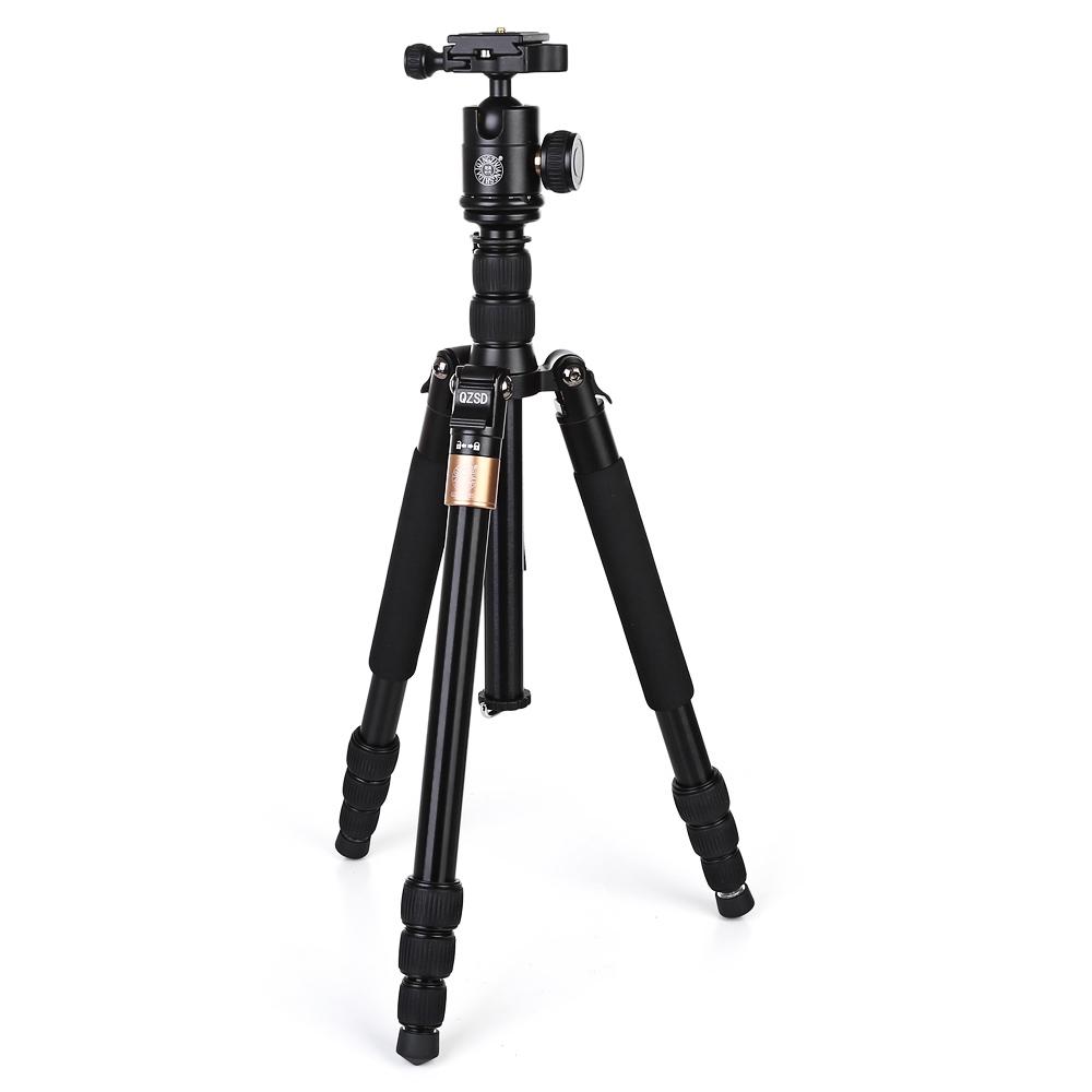 QZSD Q668S 1.46m Aluminium Alloy 4 Section Camera Tripod Unipod