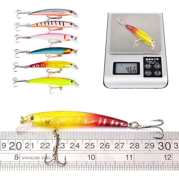 Proberos DWMI009 60-piece Set ABS Plastic Classic Fishing Lures Hard Bait