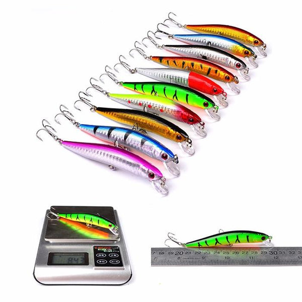 Pro Beros DWS251 ABS Plastic Classic Fishing Lures Minnow Hard Bait 20pcs Set
