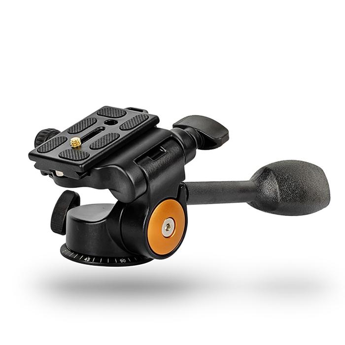 QZSD Q-08 Tripod Pan Head Security Camera Holder 360-Degrees Fluid Rotation