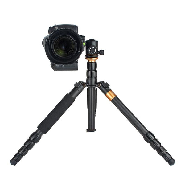 QZSD Q990C Portable Carbon Fiber Camera Tripod with 360 Degree Head