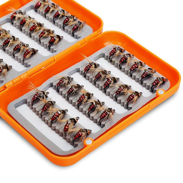 Outlife 40pcs / Box Bionic Insect Fly Shape Fishhook