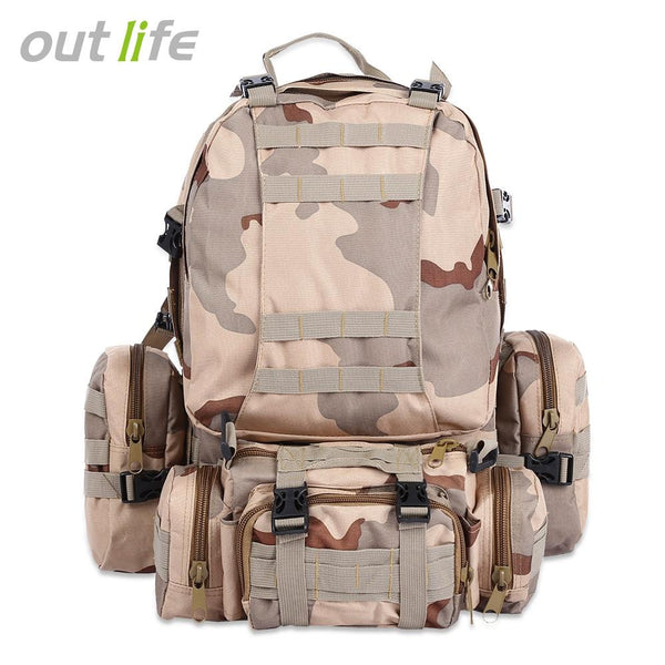 Outlife 50L Multifunction Molle Camouflage Backpack for Outdoor Sport Climbing Hiking Camping - CBXMall.com | Best Prices ➤ Fast DELIVERY | ✈ Free Standard Shipping over 100+ Countries Worldwide