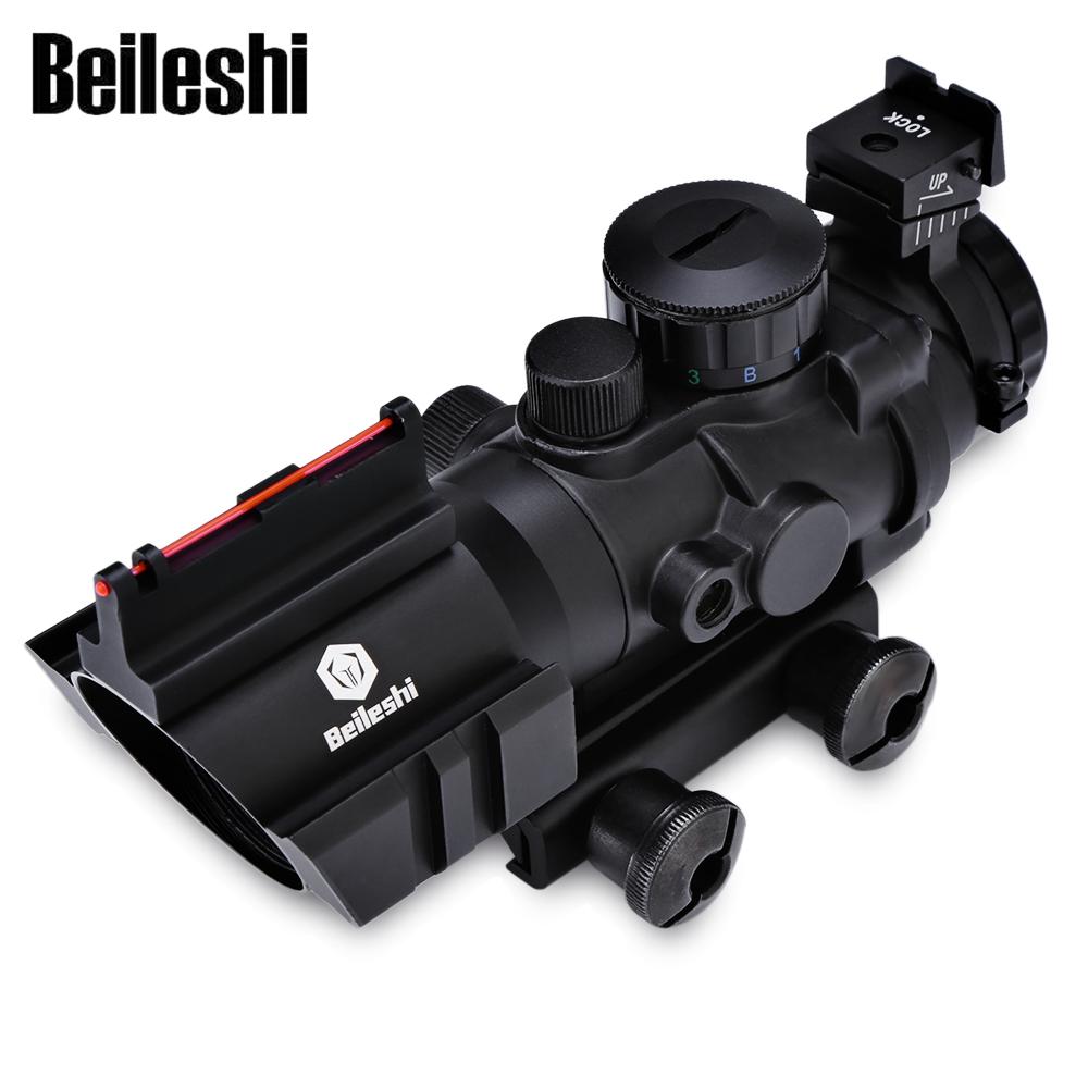 Beileshi Hunting 4 X 32 Riflescope Fiber Sight for 20MM Rail