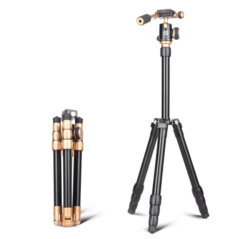 QZSD Q066 Tripod with 360 Degree Swivel Ball Head for DSLR Cameras Phones