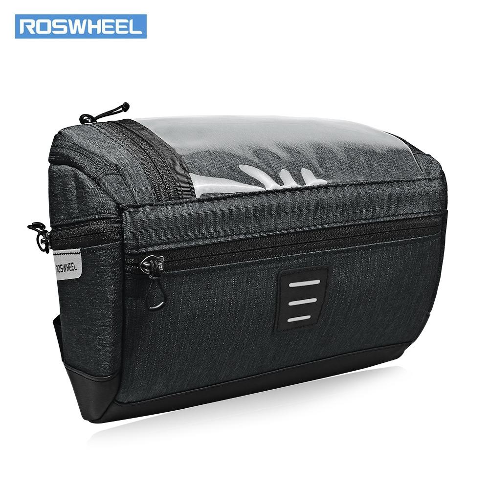 ROSWHEEL 111459 3L Capacity Bike Front Handlebar Bag Bicycle Basket