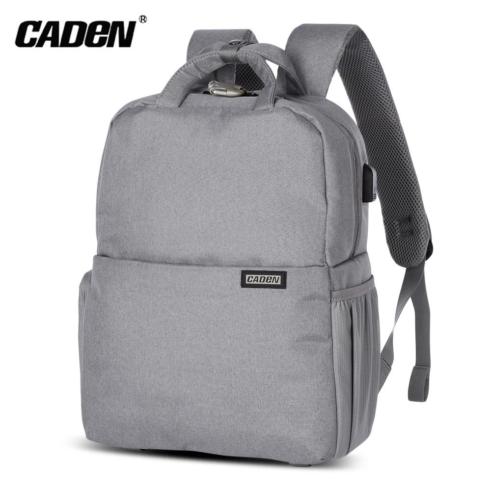 Caden L5 Large Capacity Camera Backpack with USB Charging Port for Digital SLR