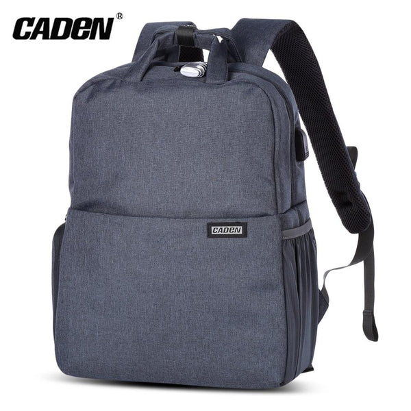 Caden L5 Large Capacity Camera Backpack with USB Charging Port for Digital SLR
