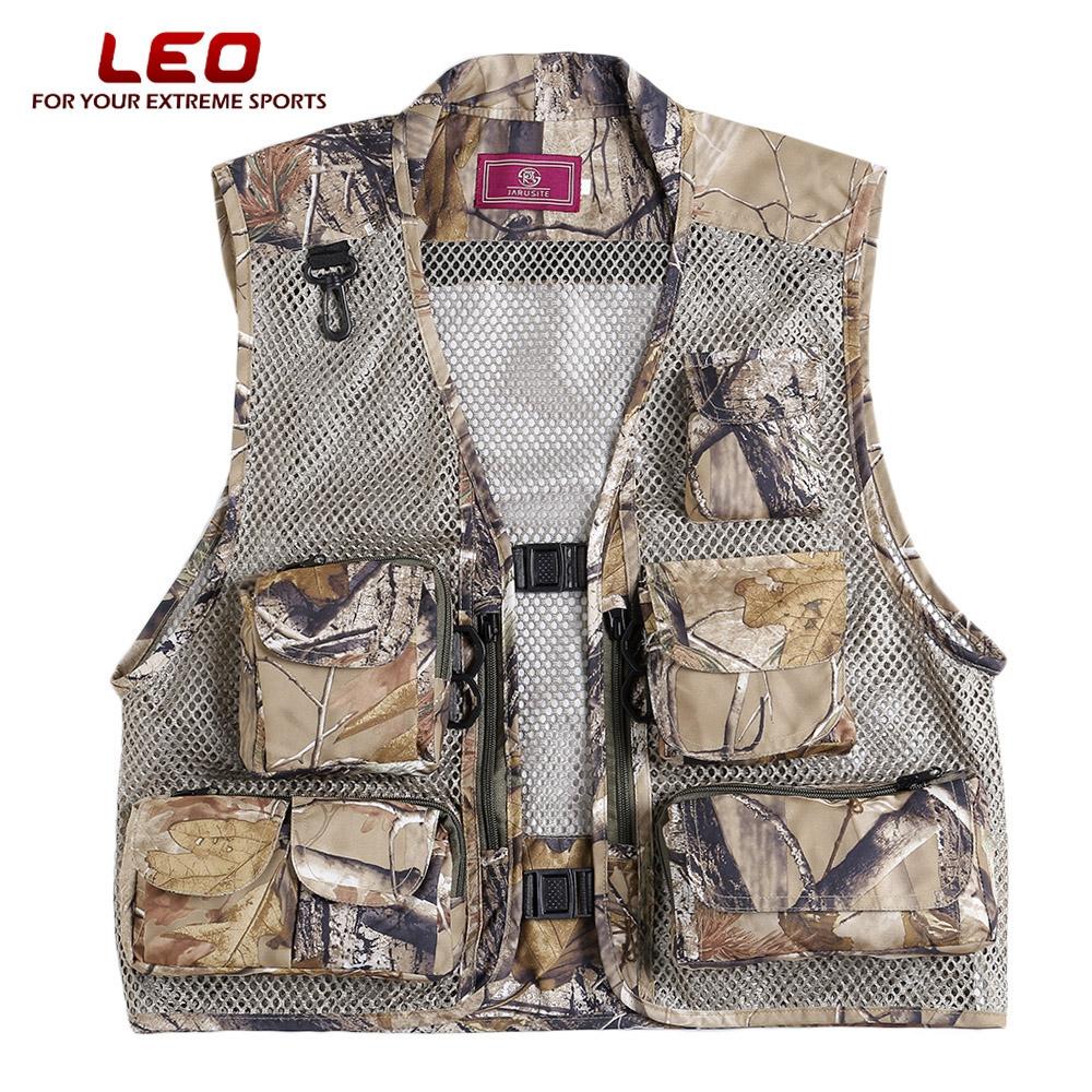 LEO 27913 - FC Outdoor Fishing Hunting Mesh Vest with Multiple Pockets
