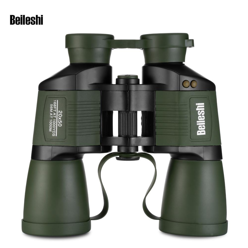 Beileshi 20x50 Folding High Powered Binocular with All-optic Objective Lens