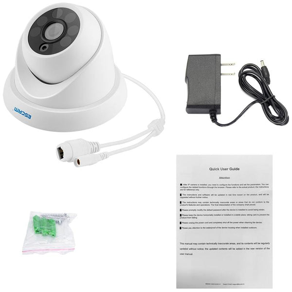 ESCAM QH001 Onvif H.265 1080P P2P IR Dome IP Camera Motion Detection with Smart Analysis Function
