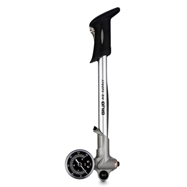 GIYO GS02D Foldable Shock Pump Air Supply with Lever Gauge 300 psi