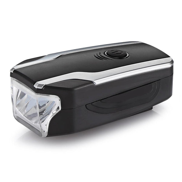 2599 Bicycle Headlight Bike Horn USB Charging Front Light with Anti-theft Alarm