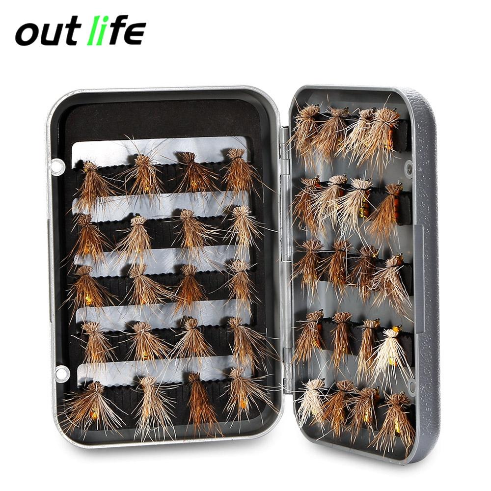 Outlife 27841 - A 40pcs Handmade Fly Fishing Insects Lures with Storage Box