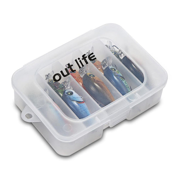 Outlife 10PCS DW1116 Fishing Lures Hard ABS Crank Baits with Hooks Box
