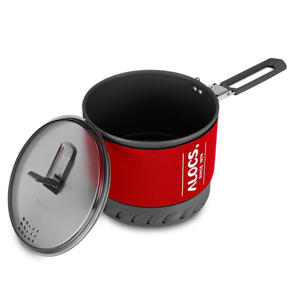 Outdoor 1.3L Camping Pot with Folding Handle Heat Exchange Outdoor Cooking Set with Bowl Cup - CBXMall.com | Best Prices ➤ Fast DELIVERY | ✈ Free Standard Shipping over 100+ Countries Worldwide